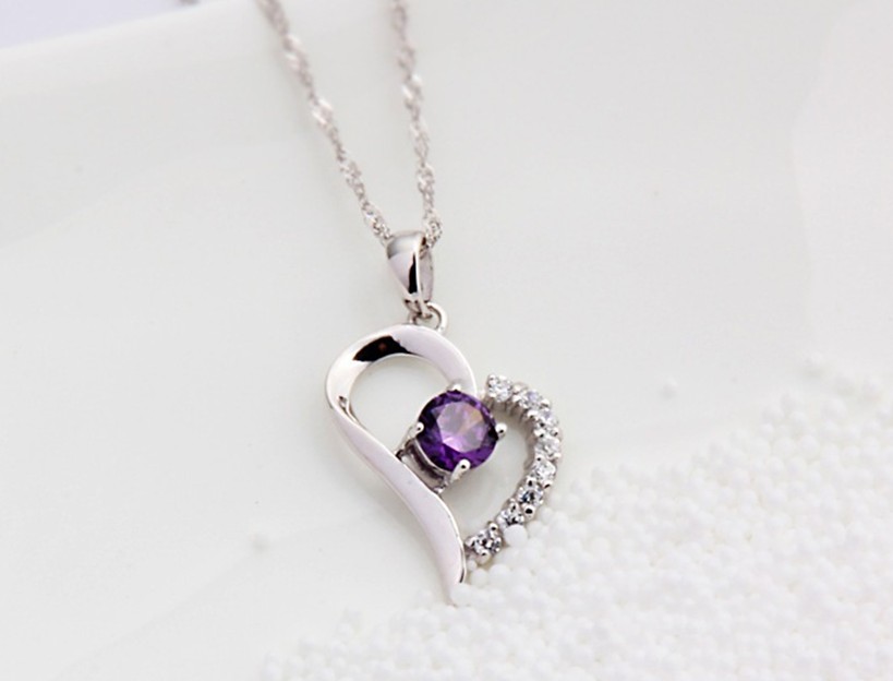 SS11014-1 S925 sterling silver  love necklace